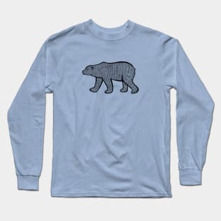 Polar Bear - hand drawn animal ink art design Long Sleeve T-Shirt